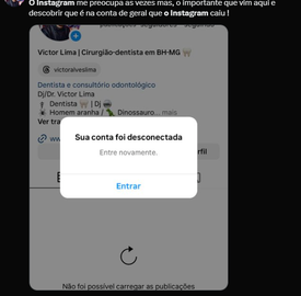 364348 - Instagram passa por instabilidade e internautas relatam contas desconectadas na noite desta quinta-feira por .