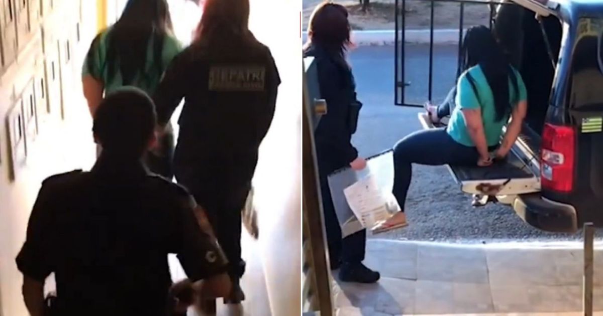 Garotas sendo presas, encaminhadas para procedimentos cabíveis.