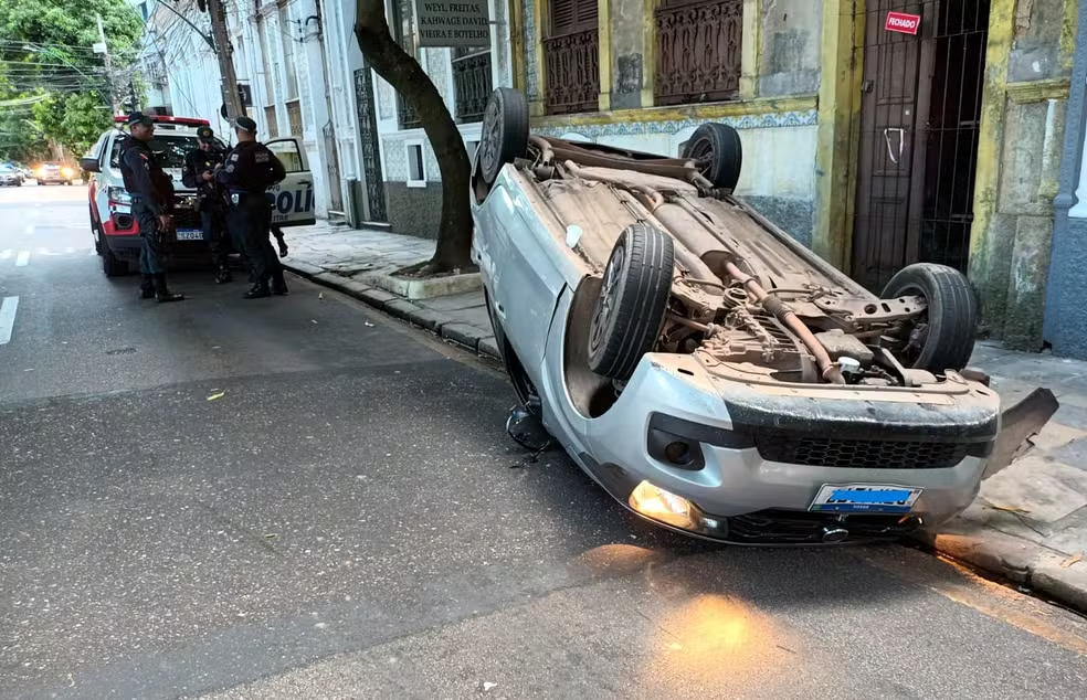 Acidente registrado na tarde deste sábado, 13, no centro da capital paraense. 