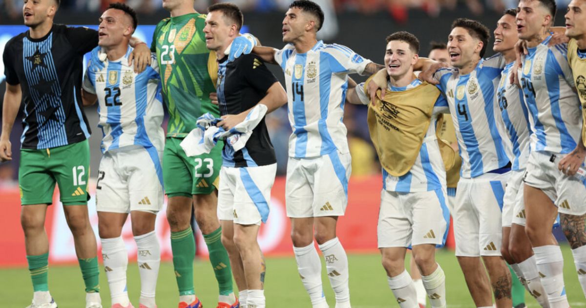 Jogadores da Argentina.
