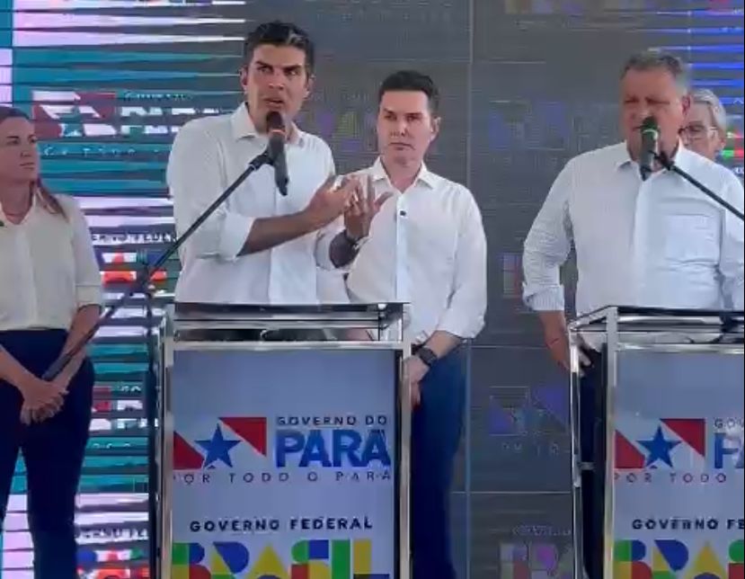 Helder Barbalho durante entrevista no Parque da Cidade, em Belém. 