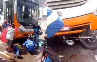 Motociclista é atropelado por ônibus, em Ananindeua 