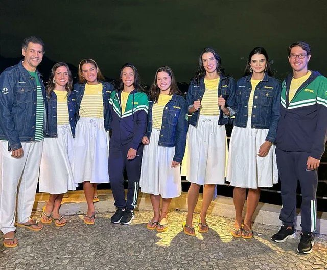 Uniforme do Brasil na cerimônia de abertura das Olimpíadas - 