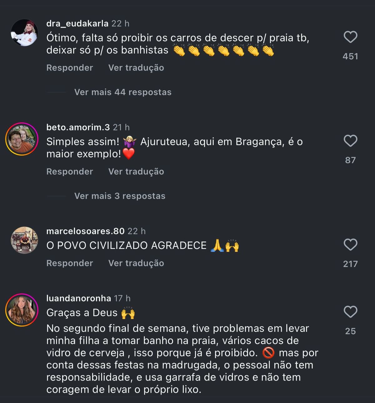 Seguidores elogiam a decisão judicial.