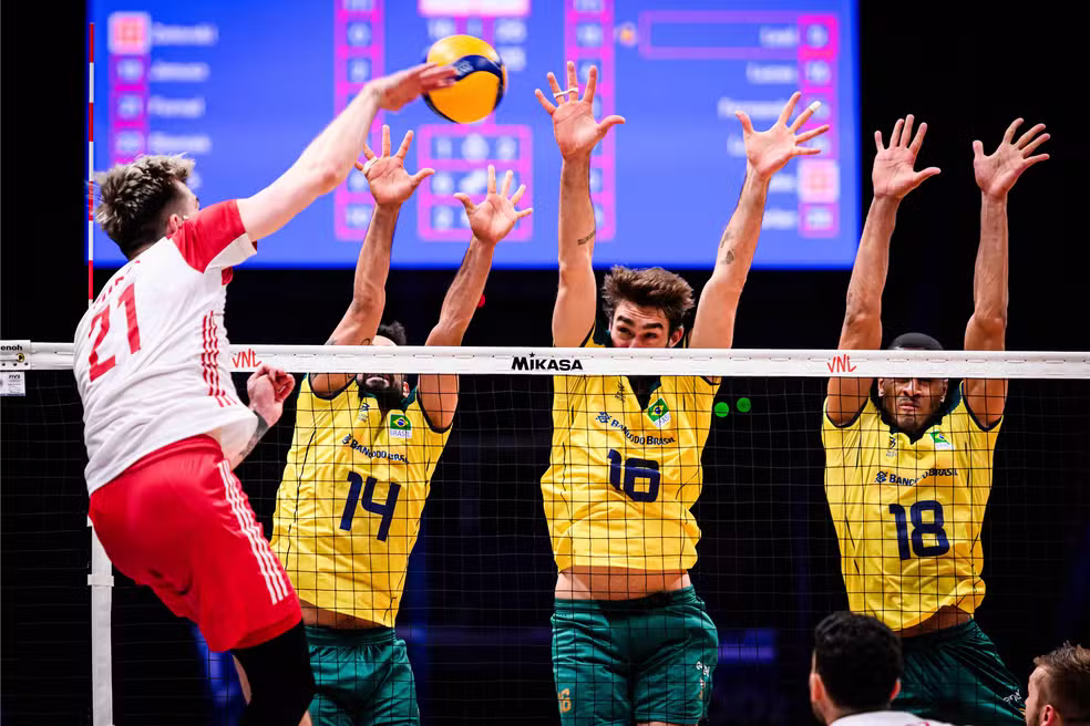 Brasil vai entrar em quadra no vôlei masculino.