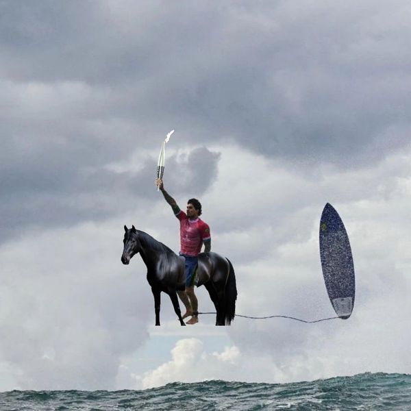 Internautas fizeram memes com a foto de Gabriel Medina