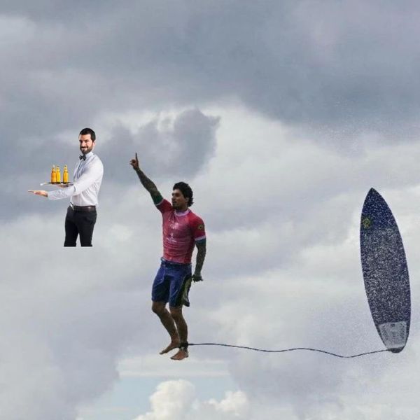 Internautas fizeram memes com a foto de Gabriel Medina