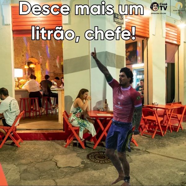 Internautas fizeram memes com a foto de Gabriel Medina