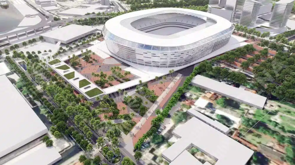 Projeto do estádio do Flamengo.