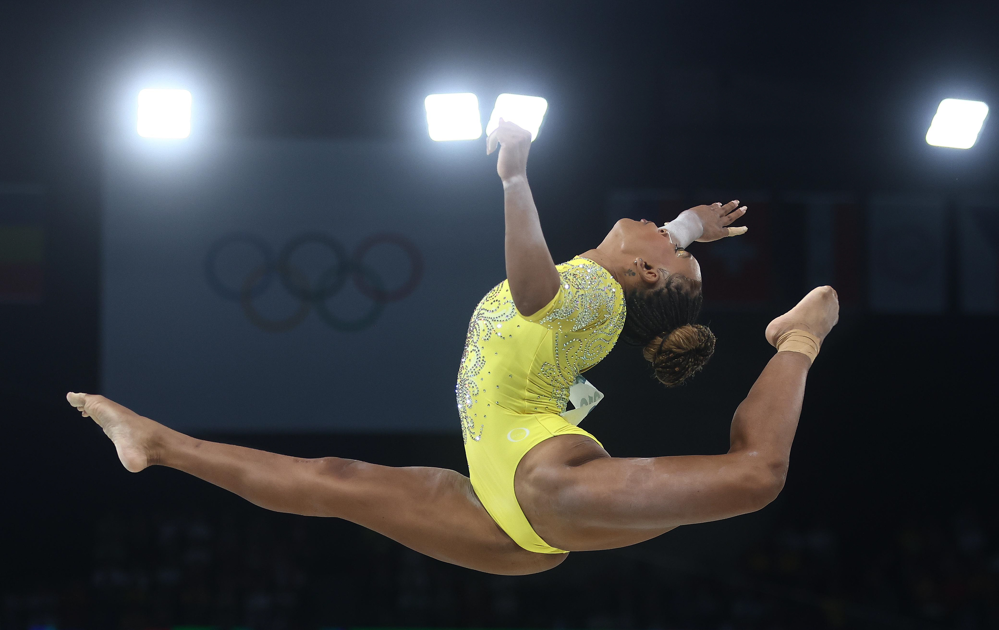 Rebeca Andrade conquistou a medalha de prata em Paris. 