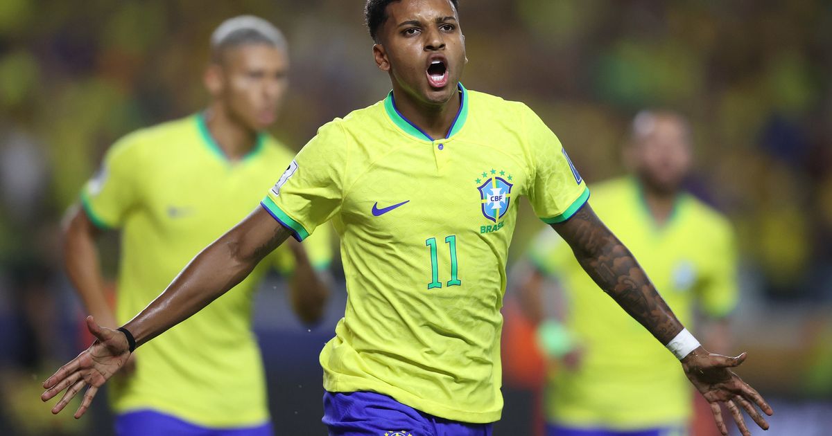 Rodrygo foi o autor do gol da Seleção Brasileira.