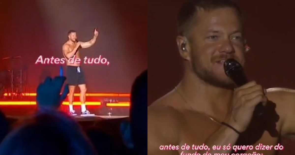 Dan Reynolds, vocalista da banda americana Imagine Dragons, no Rock In Rio 2024.