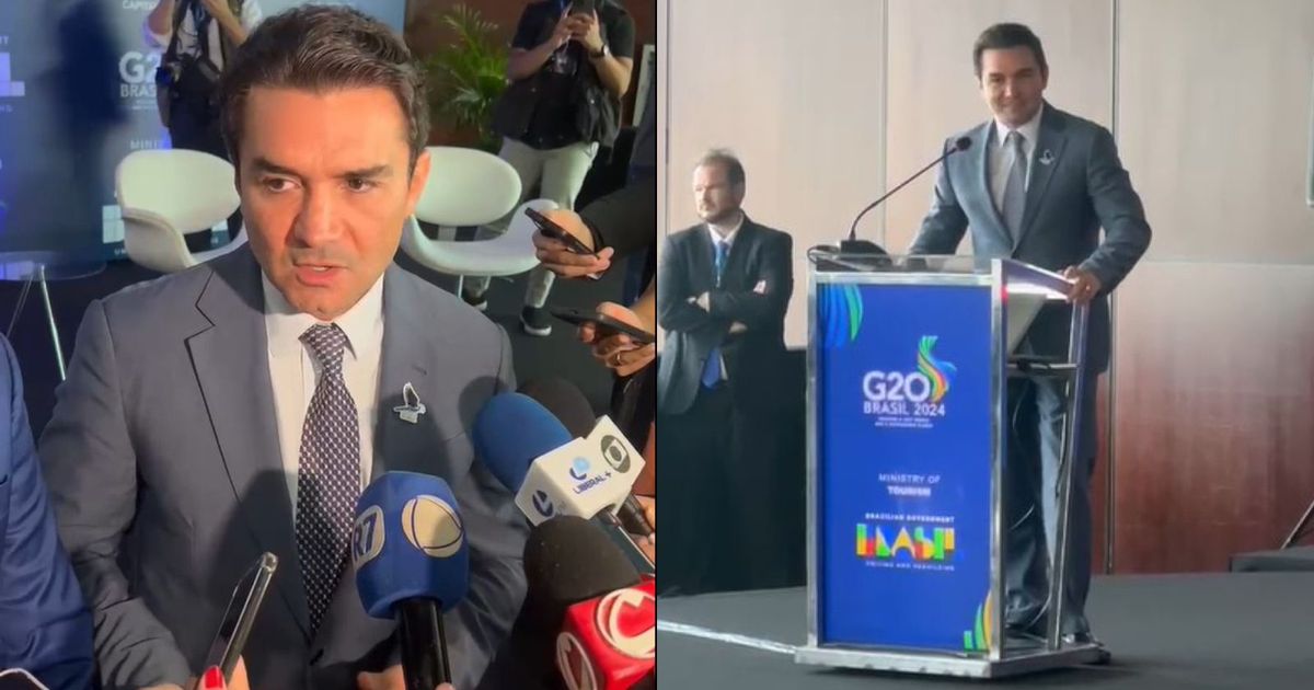 O Ministro do Turismo, Celso Sabino, no G20 Turismo.