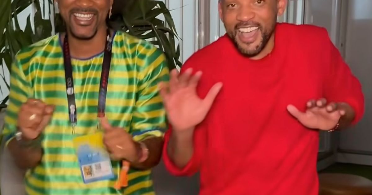 (Luciano Huck promove encontro de Will Smith e sósia, no Rio de Janeiro)