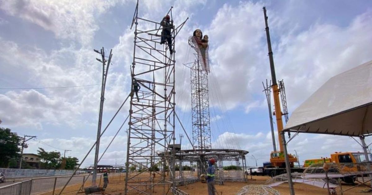 Imagens de Nossa Senhora de Nazaré em formato 3D começam a ser instaladas em Belém