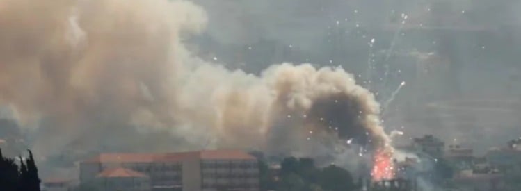 Bombardeio de Israel no Líbano.