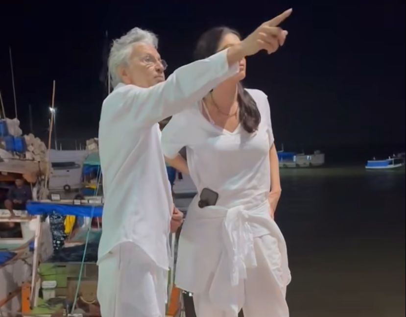 Caetano Veloso e esposa, Paula Lavigne, em Belém.