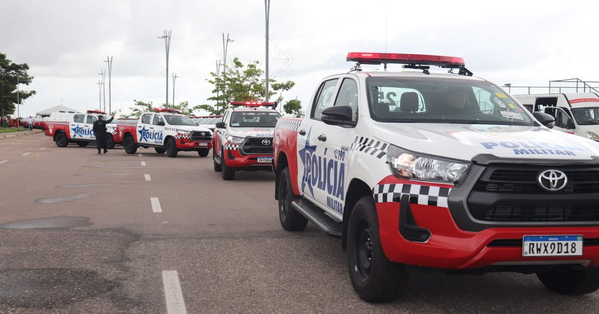 Viatura da Polícia Militar.