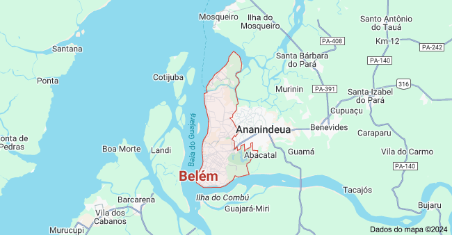 Mapa da Região Metropolitana de Belém