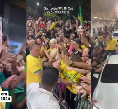 Imagem - Bolsonaro é ovacionado ao chegar em Santarém, no Pará; assista