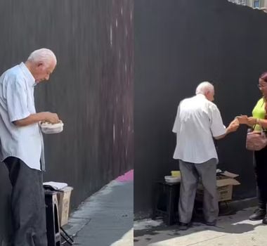 Imagem - Jovens compram todos os biscoitos de idoso triste na rua; assista