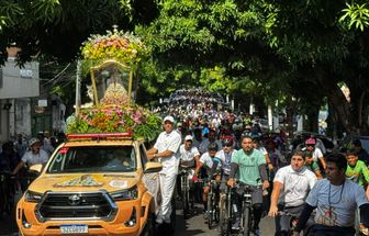 Na manhã deste sábado, 19, centenas de ciclistas se reuniram na Ciclo Romaria, em Belém.