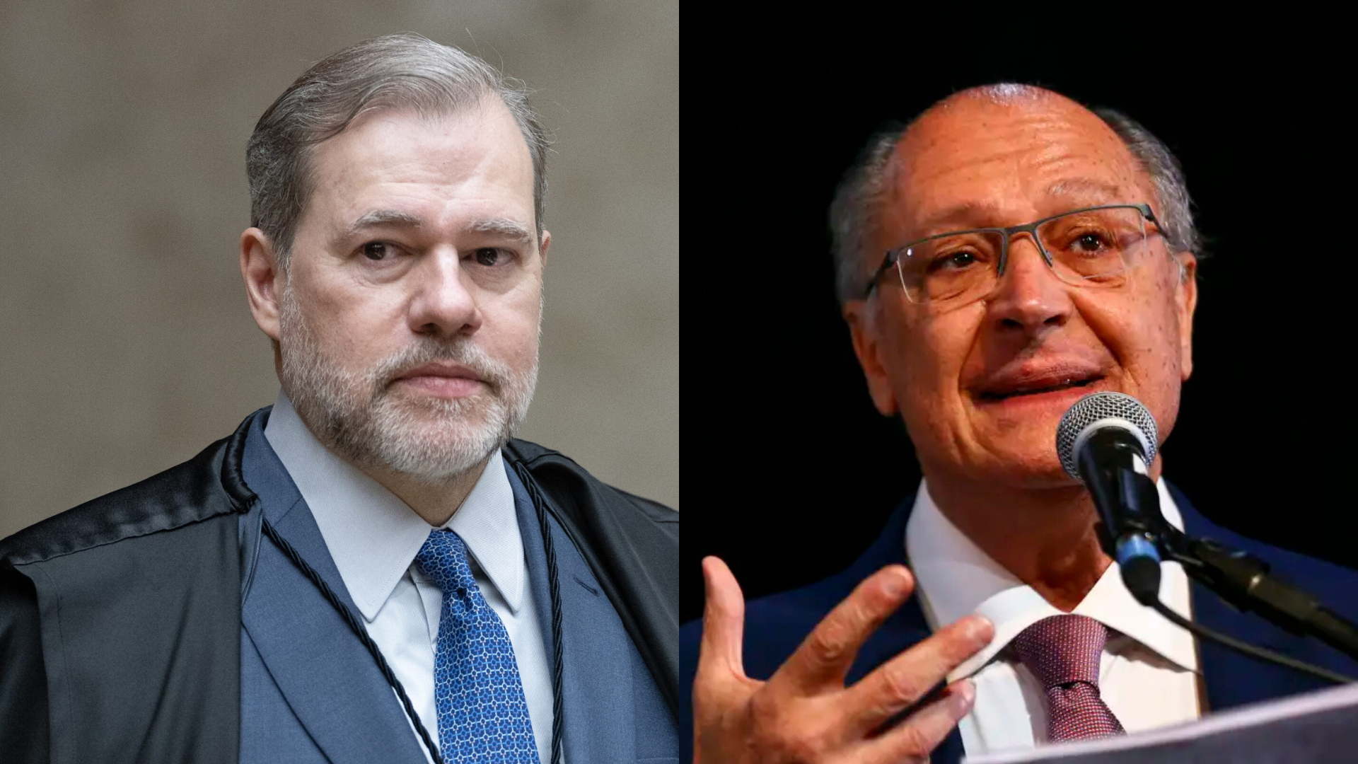 Ministro do STF Dias Toffoli e vice-presidente da República, Geraldo Alckmin, respectivamente