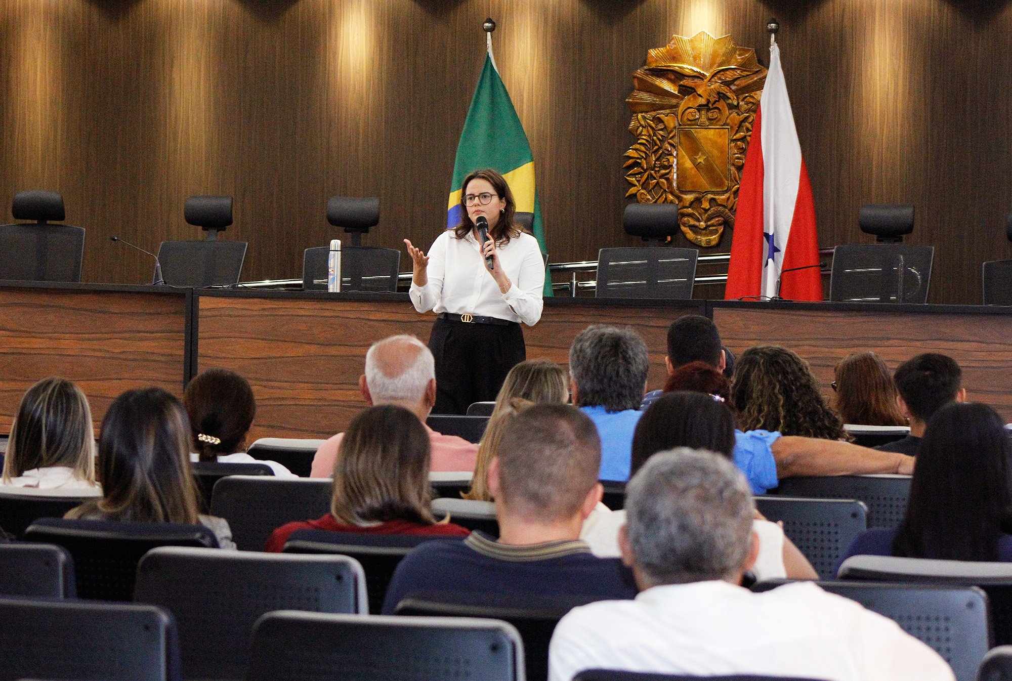 (O encontro esclareceu os servidores sobre regras de aposentadoria; benefício especial; projeto de vida e envelhecimento ativo; previdência complementar e fontes de receita do regime próprio de previdência do Pará.)