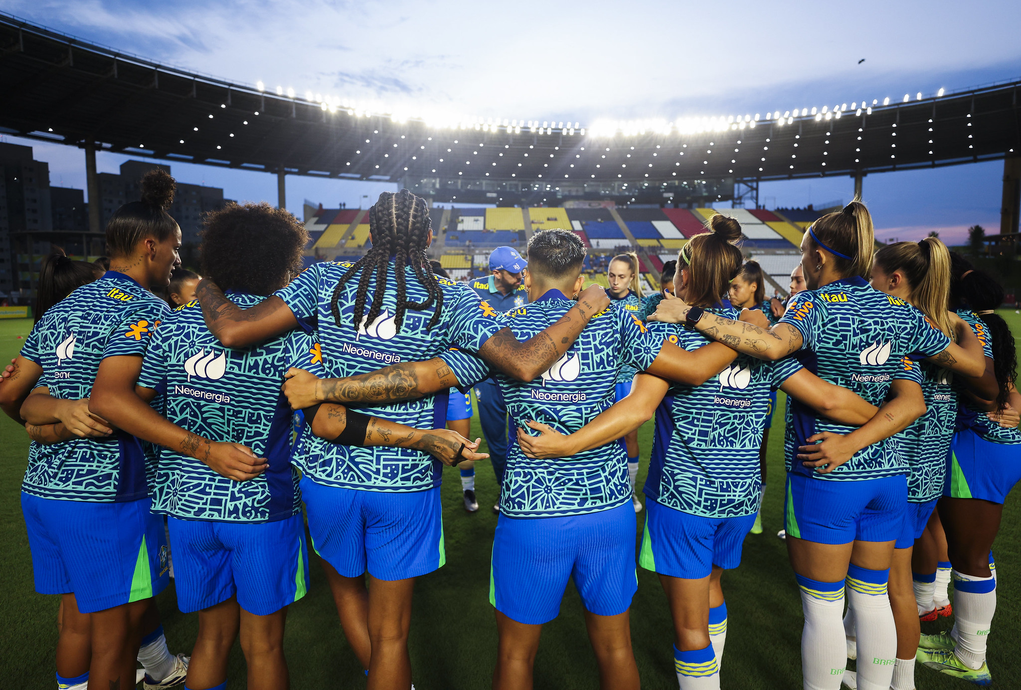 Jogadoras da seleção brasileira feminina.