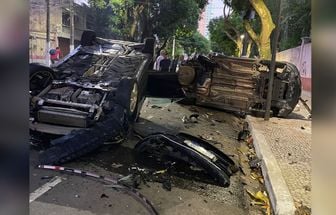 Vídeo: acidente entre dois carros foi registrado na Alcindo Cacela, em Belém