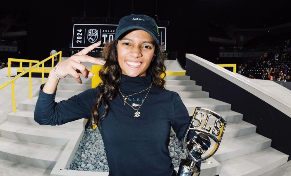 Rayssa Leal colocou o Brasil no lugar mais alto do pódio pela 11ª vez em uma etapa da Liga Mundial de Skate Street (SLS).