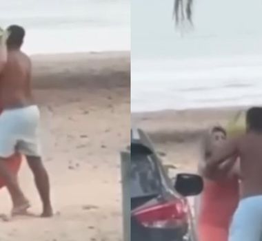 Imagem - Vídeo: mulher é agredida por homem na praia do Caripi, em Barcarena