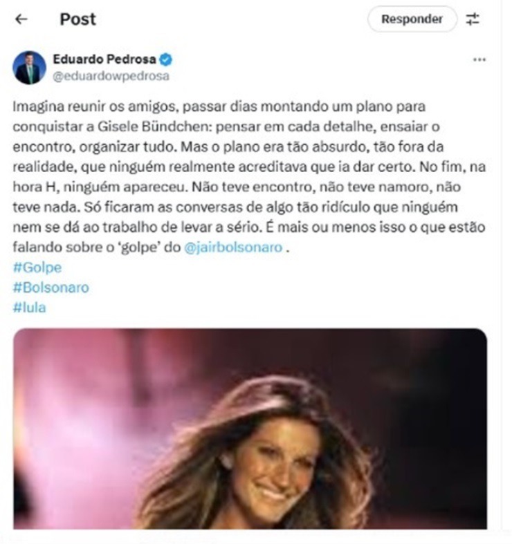 Postagem de Eduardo Pedrosa
