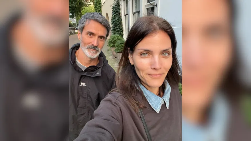 Luciana Curtis ao lado do marido Henrique Gendre