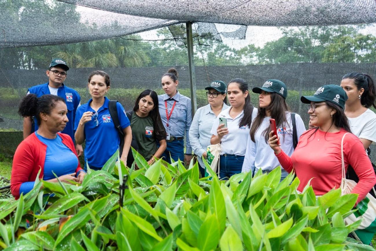 (Servidores na visita de campo.)