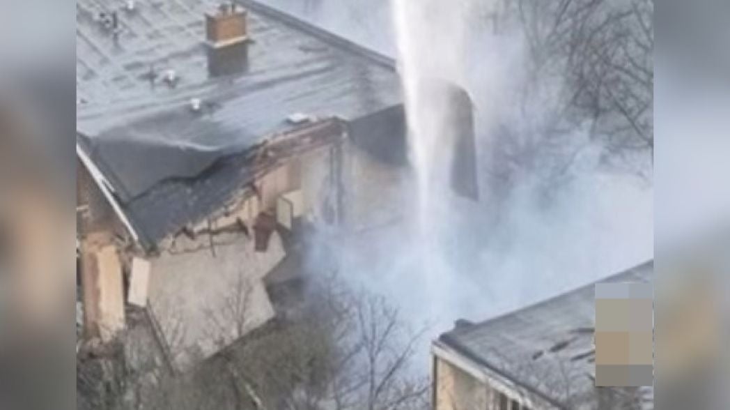 Parte de um prédio residencial, localizado em Haia, na Holanda, explodiu.