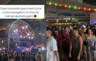 Participantes se surpreendem com hino evangélico no final de festa com aparelhagem em Belém; assista