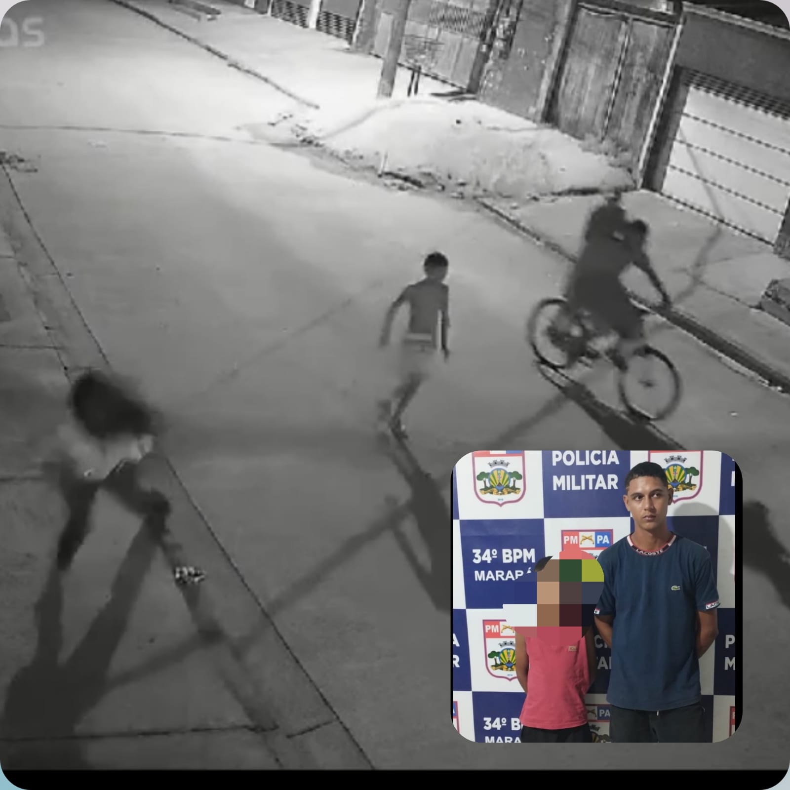 (Ação foi registrada por uma câmera de segurança e ajudou a polícia a identificar os criminosos.)
