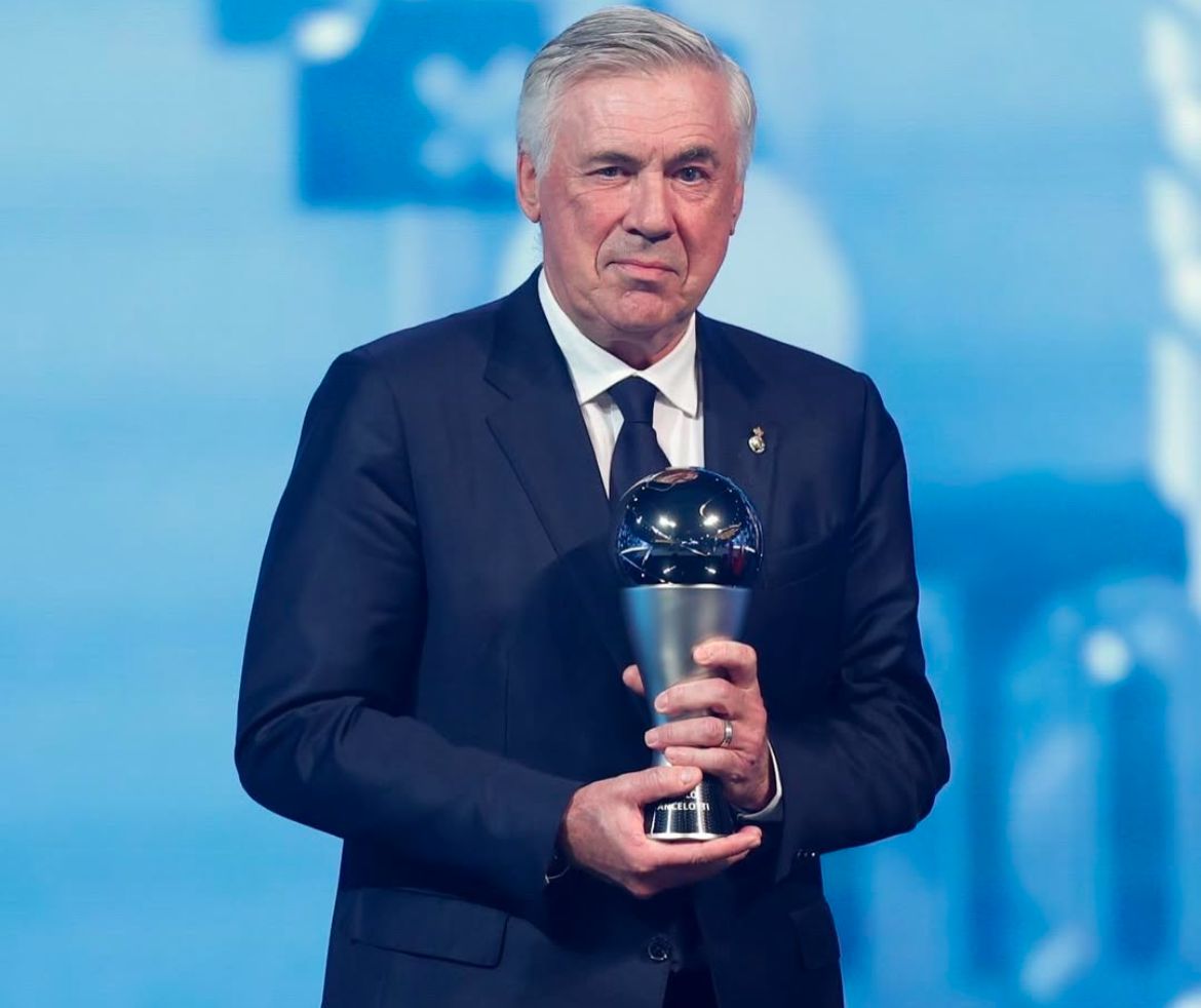 The Best: Carlo Ancelotti é eleito o melhor técnico do mundo