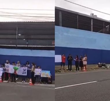 Imagem - Vídeo: protesto contra pessoas que jogam lixo na porta da escola mobiliza professores e alunos, em Belém