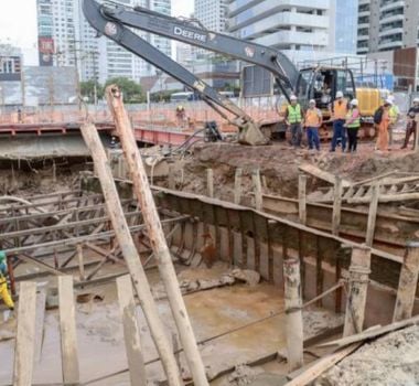 Imagem - Resgate de achado arqueológico em obra da Nova Doca é realizado por etapas