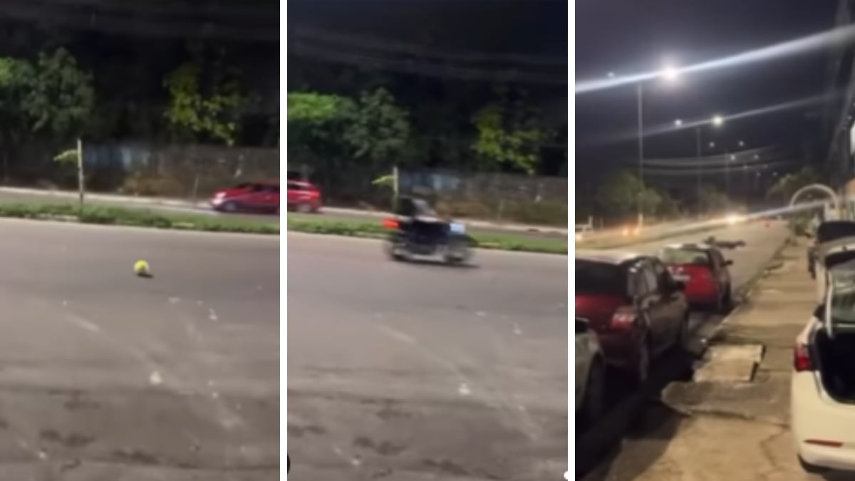 Jovem provocou um acidente em Manaus, e o incidente foi capturado em vídeo.