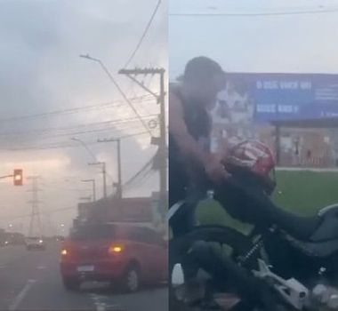 Imagem - Acidente entre carros e moto deixa trânsito lento na Independência, na Grande Belém