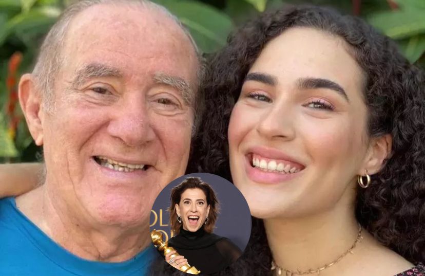 Renato Aragão, o eterno Didi, e sua filha Livia Aragão.