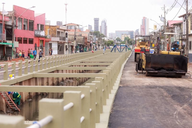 O trecho entre a Rua da Olaria e a Tv. Teófilo Conduru corresponde a cerca de 550 metros do canal.