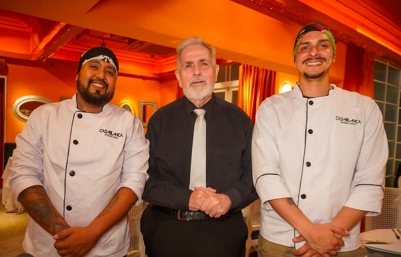 O restauranteur, Alberto Serruya, com os chefs, Manoel Neto e Rodolfo Maneschy 