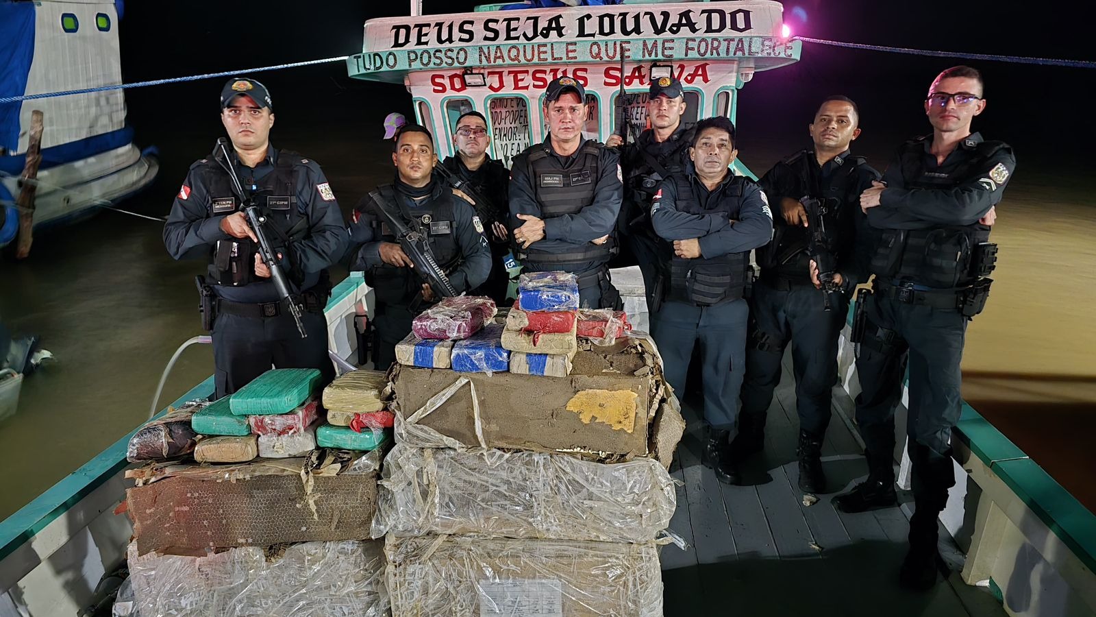 Imagem - Vídeo: Polícia Militar apreende 200 kg de drogas em Almerim, no Pará