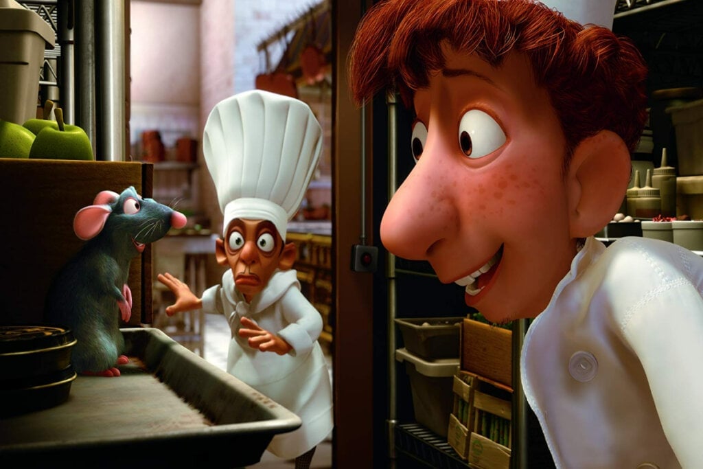 A animação &#8216;Ratatouille&#8217; mostra diferentes sotaques do inglês (Imagem: Reprodução digital | Disney+)