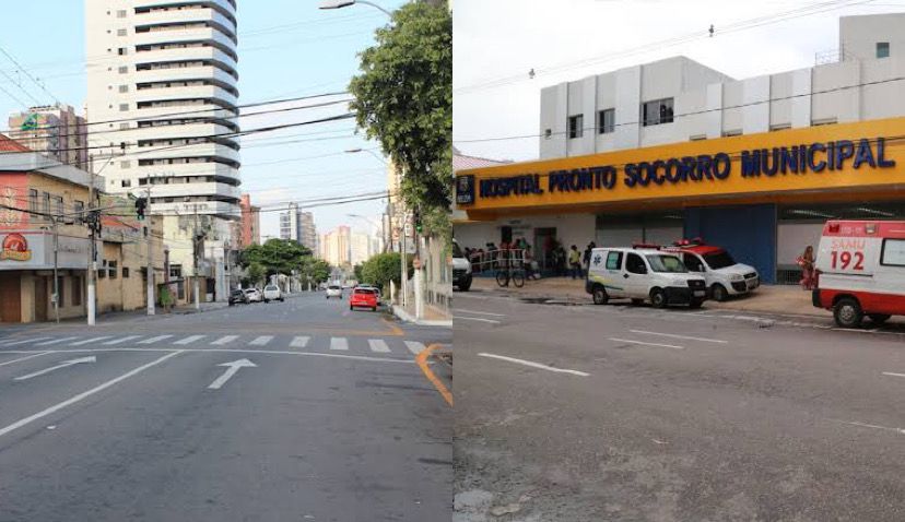 Rua Domingos Marreiros onde o assalto aconteceu e PSM da 14 onde a mulher baleada foi levada. 