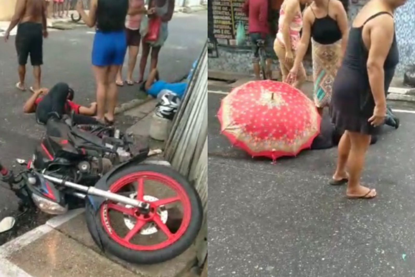 Três pessoas ficaram feridas, após duas motos colidirem no bairro do Telégrafo, em Belém.